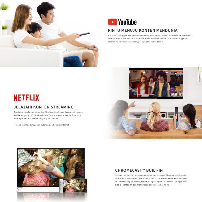 SHARP Smart TV Full HD Android 50 Inch - 2T-C50BG1I